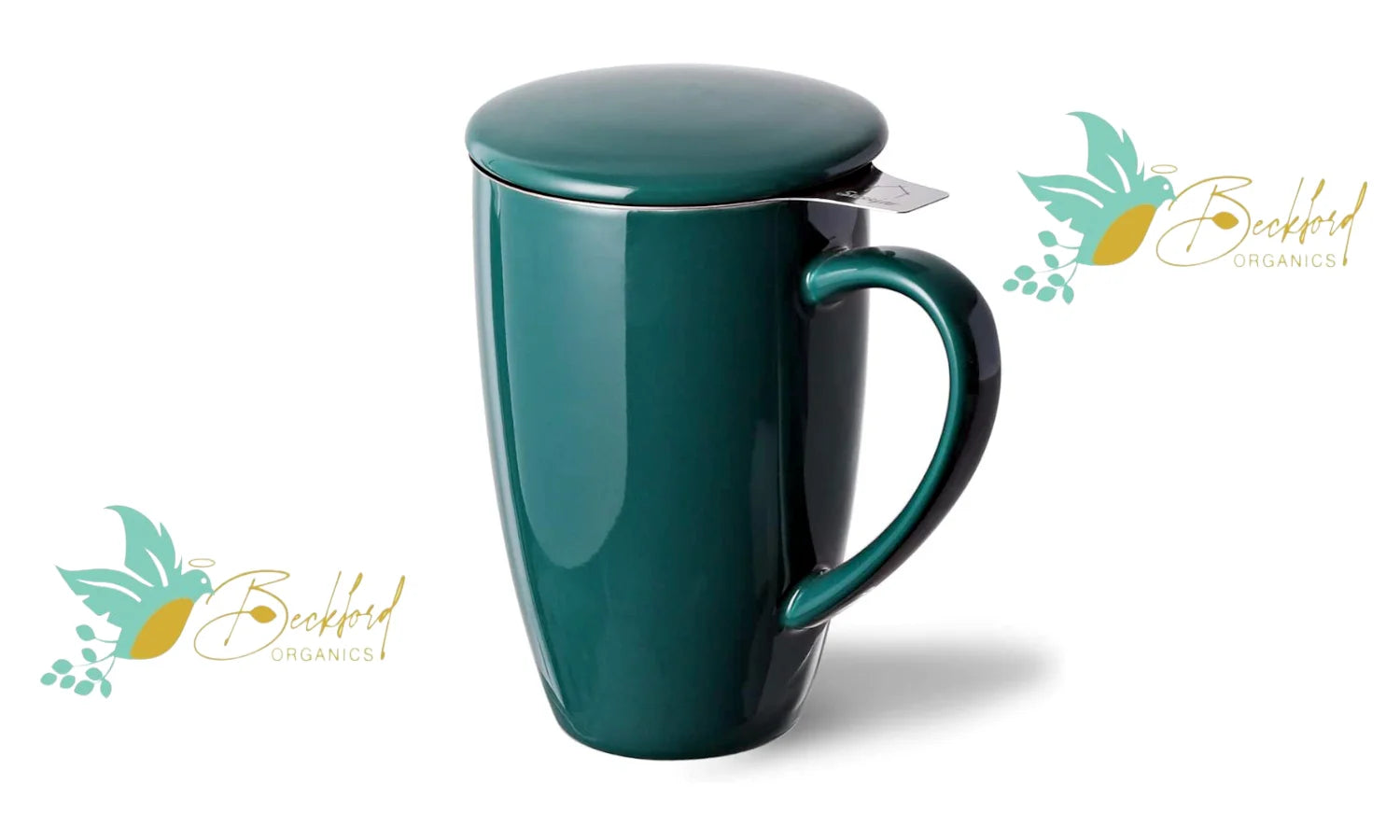 Porcelain Tea Mug with Infuser and Lid,Teaware with Filter